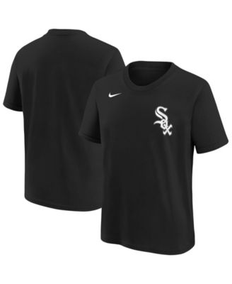 Big Boys and Girls Black Chicago White Sox Wordmark T-Shirt