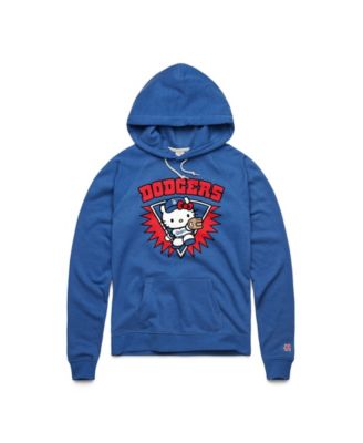 Women's Royal Hello Kitty x Los Angeles Dodgers Throw Burst Tri-Blend Hoodie