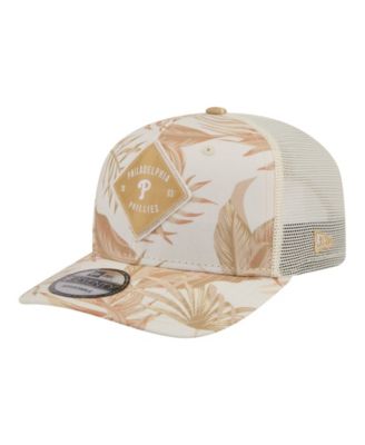Men's Tan Philadelphia Phillies Tonal Palm COOLERA 9SEVENTY Adjustable Trucker Hat