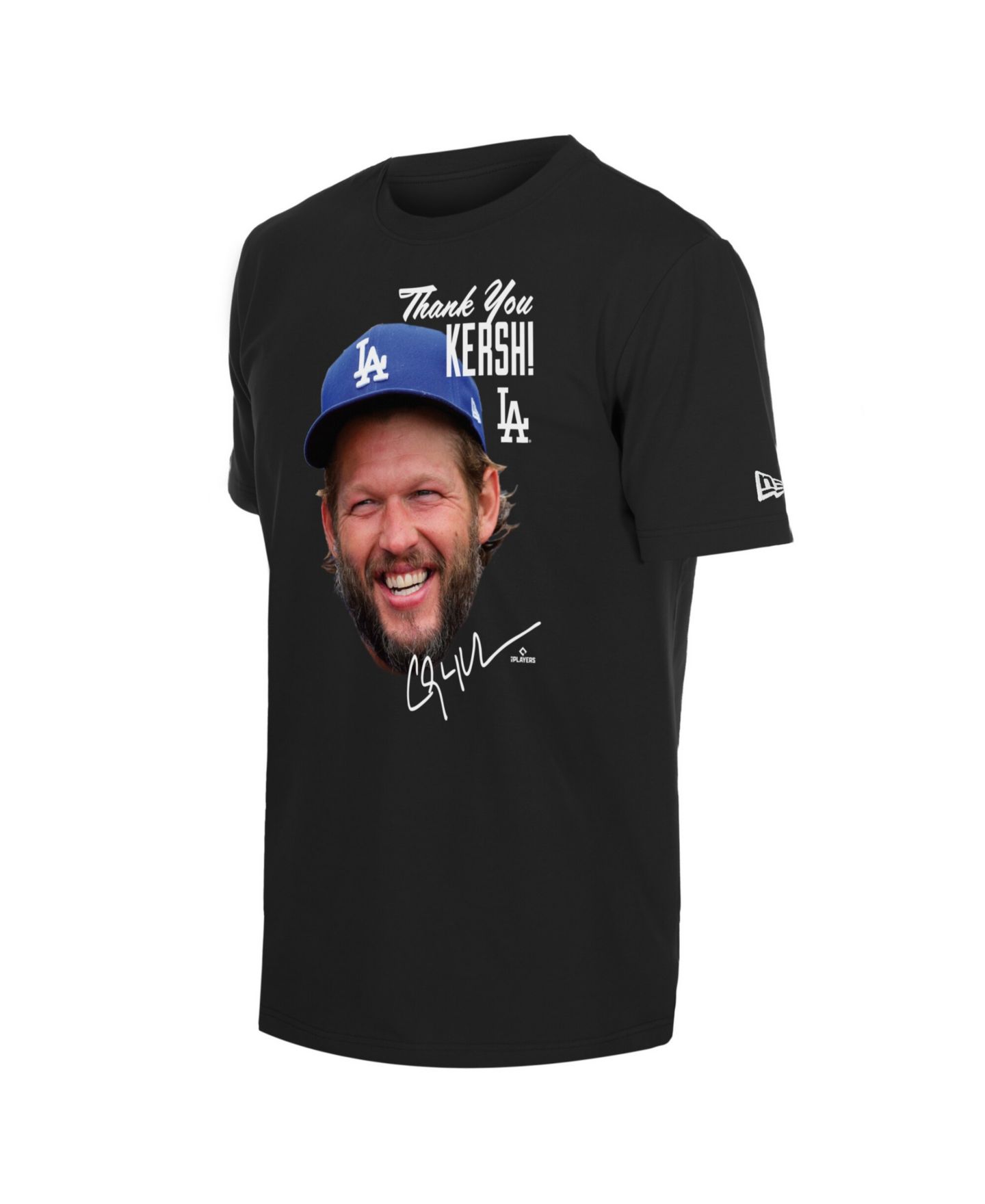 Мужская футболка New Era Clayton Kershaw Black Los Angeles Dodgers Retirement Photo — фото 3