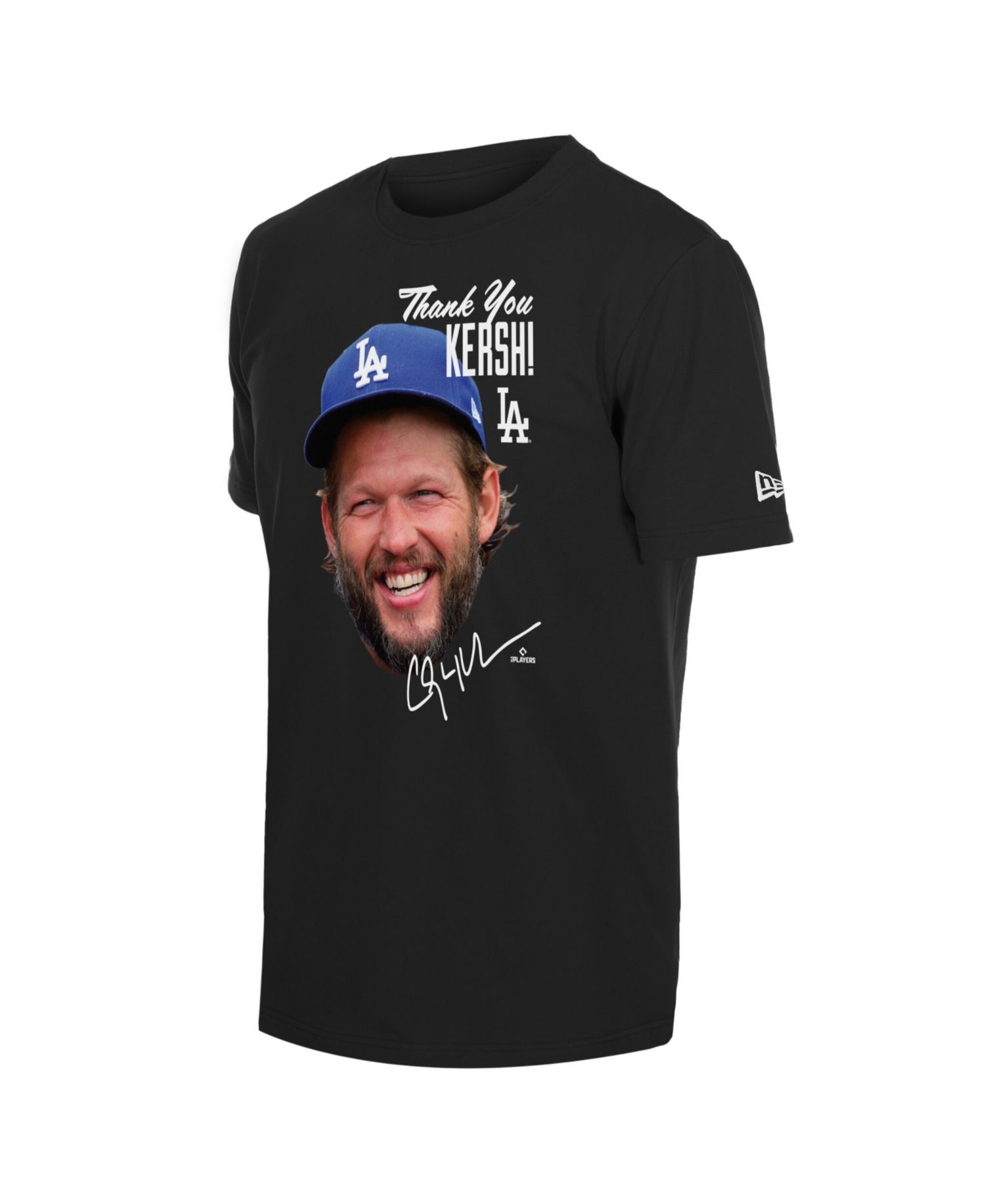 Men's Clayton Kershaw Black Los Angeles Dodgers Retirement Photo T-Shirt