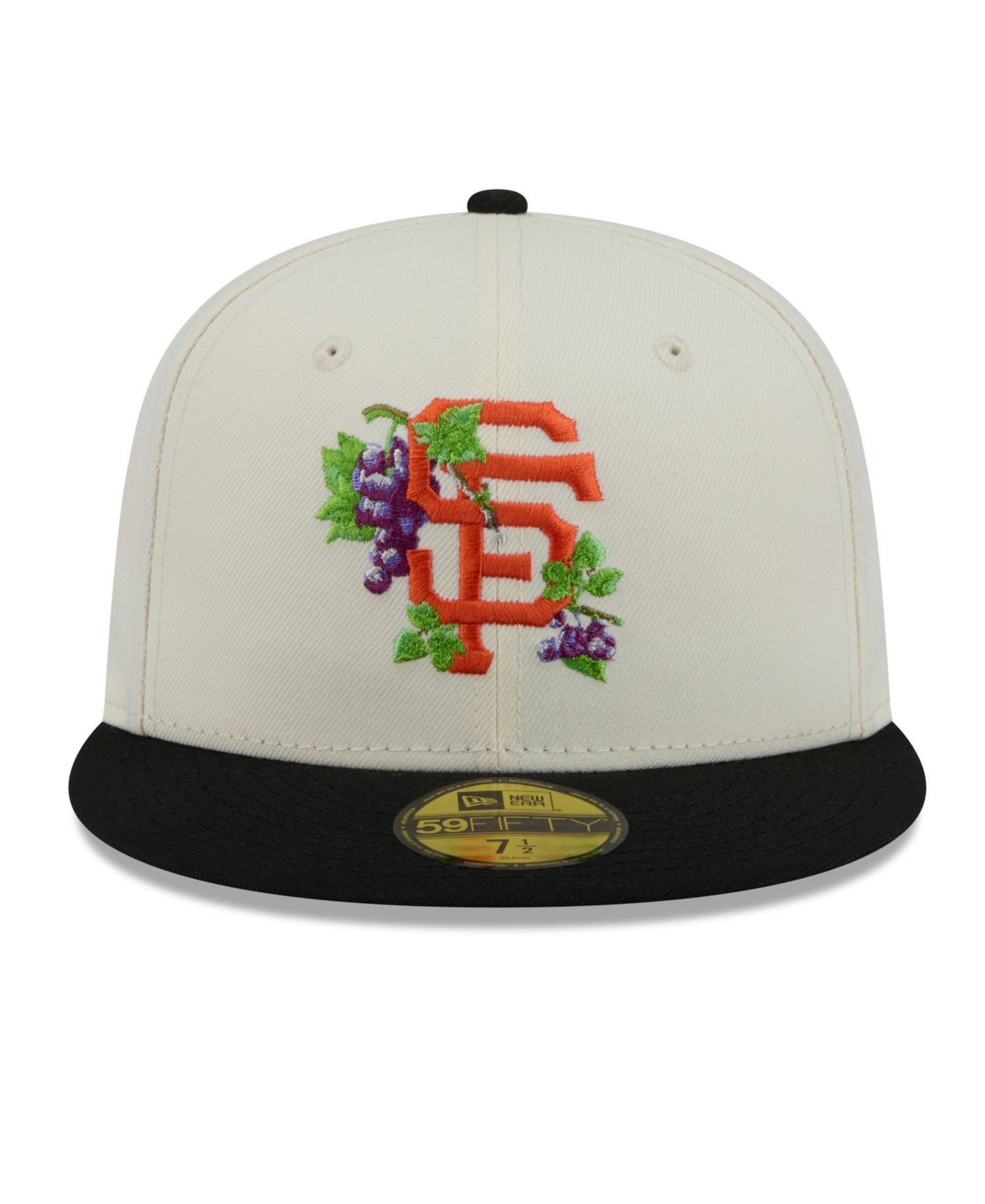 Men's White/Black San Francisco Giants Blossom 59FIFTY Fitted Hat