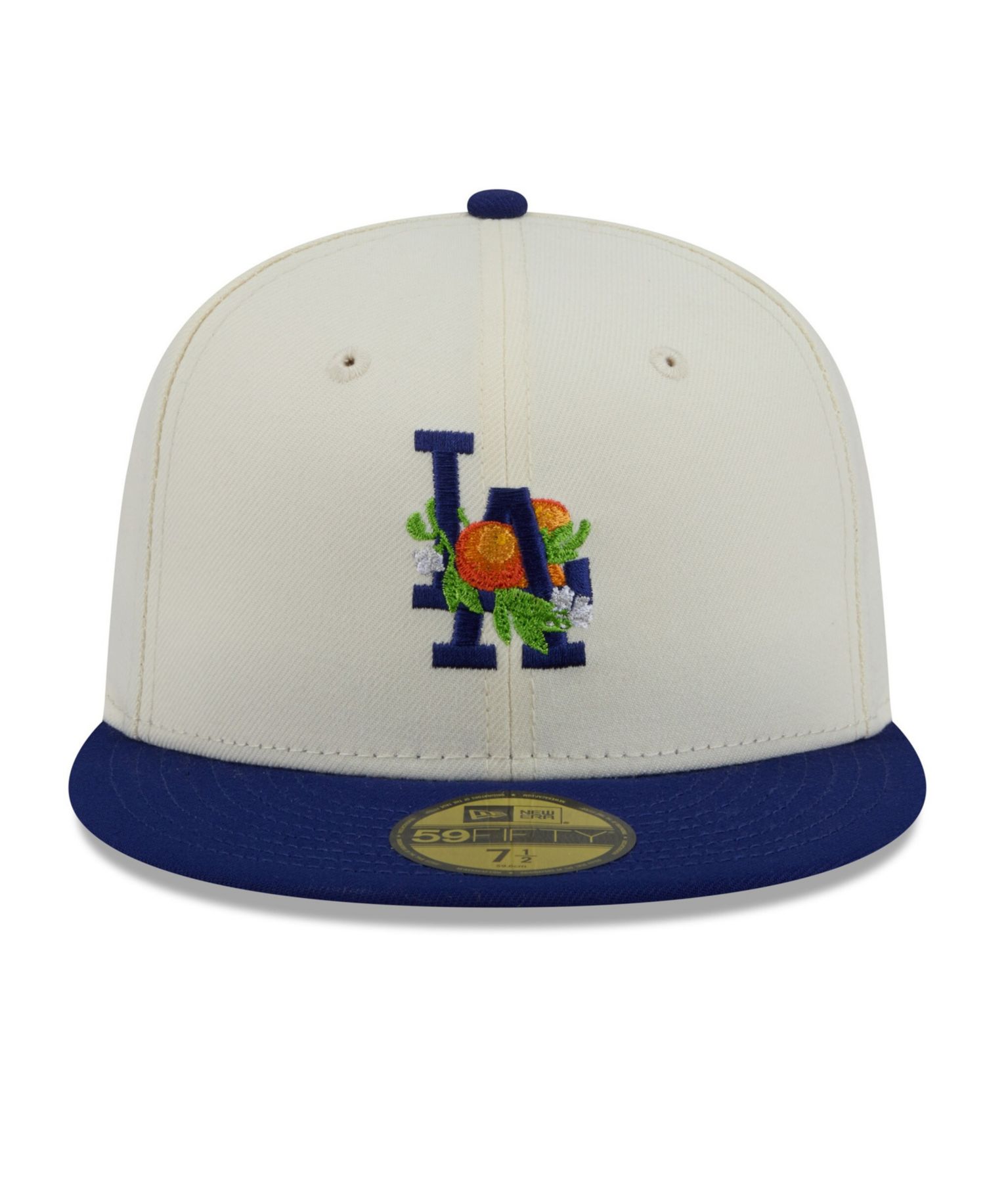 Men's White/Royal Los Angeles Dodgers Blossom 59FIFTY Fitted Hat