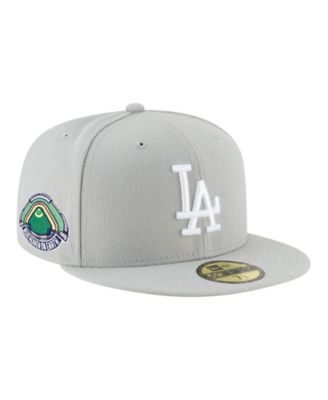 Men's Gray Los Angeles Dodgers Blue Heaven on Earth Stadium Patch 59FIFTY Fitted Hat