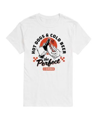 Men's Instant Message Hot Dogs and Cold Beer Graphic T-Shirt