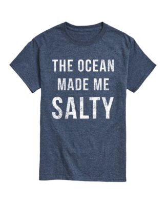 Men's Instant Message The Ocean Made Me Salty Graphic T-Shirt