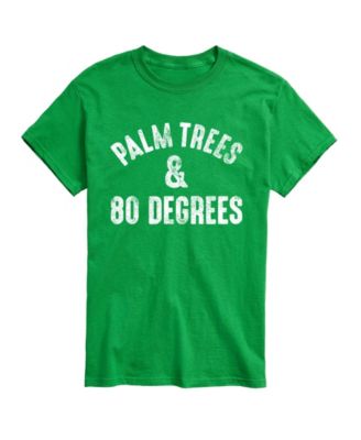 Men's Instant Message Palm Trees And 80 Degrees Graphic T-Shirt