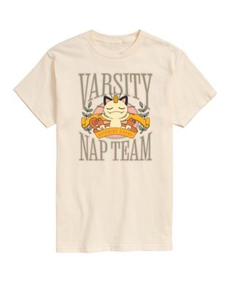 Men's Pokemon Meowth Varsity Nap Team Graphic T-Shirt