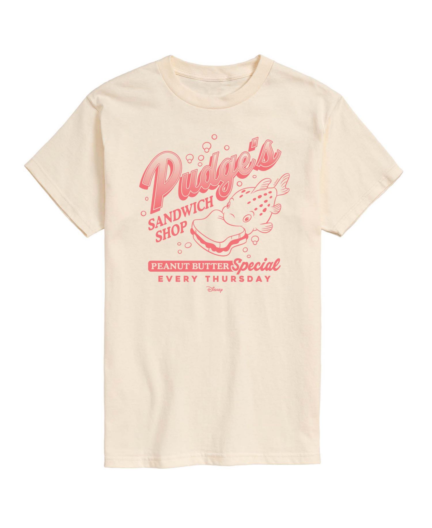 Men's Lilo and Stitch Pudges Sandwich Shop Graphic T-Shirt