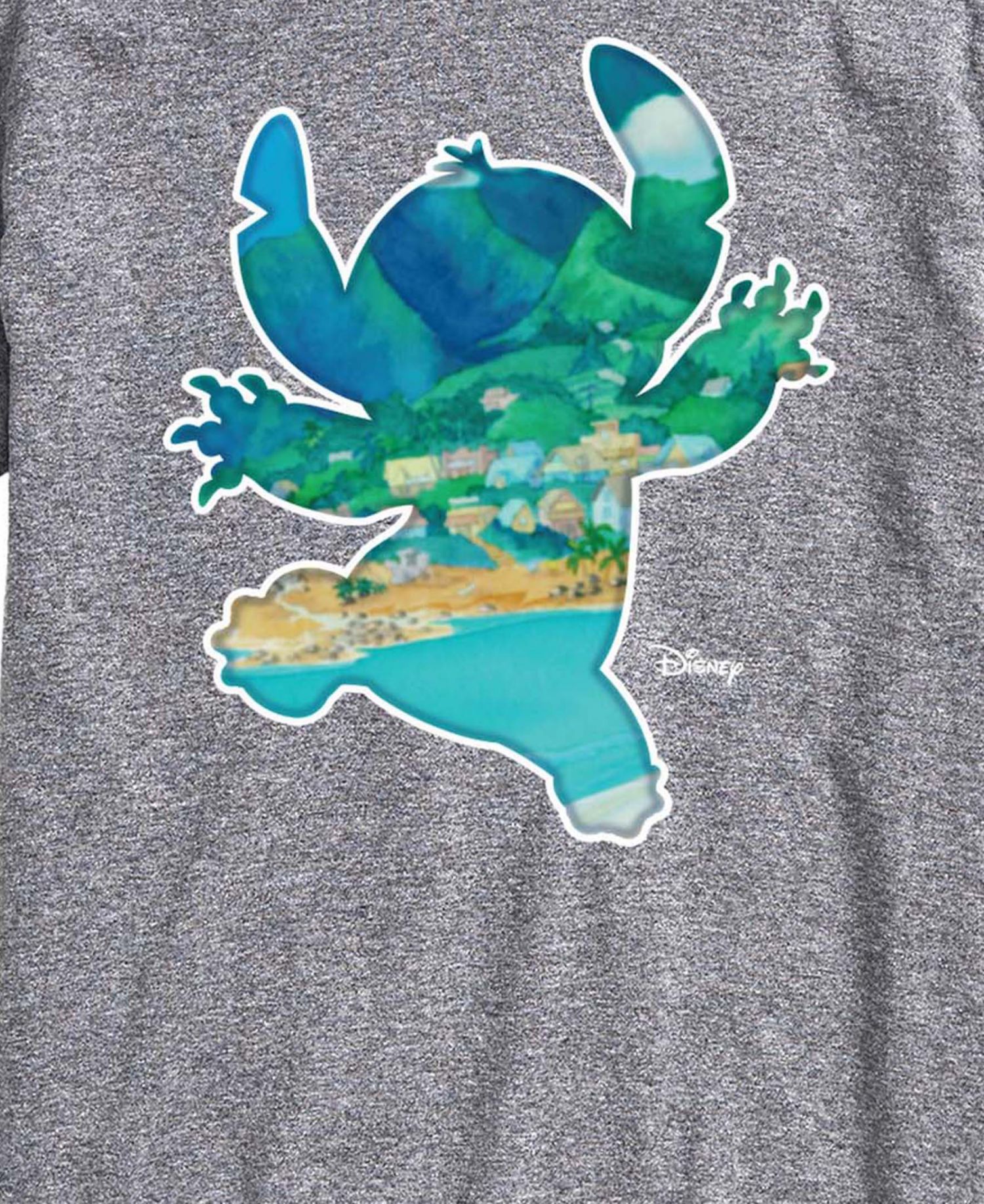 Men's Lilo and Stitch Silhouette Scene Graphic T-Shirt