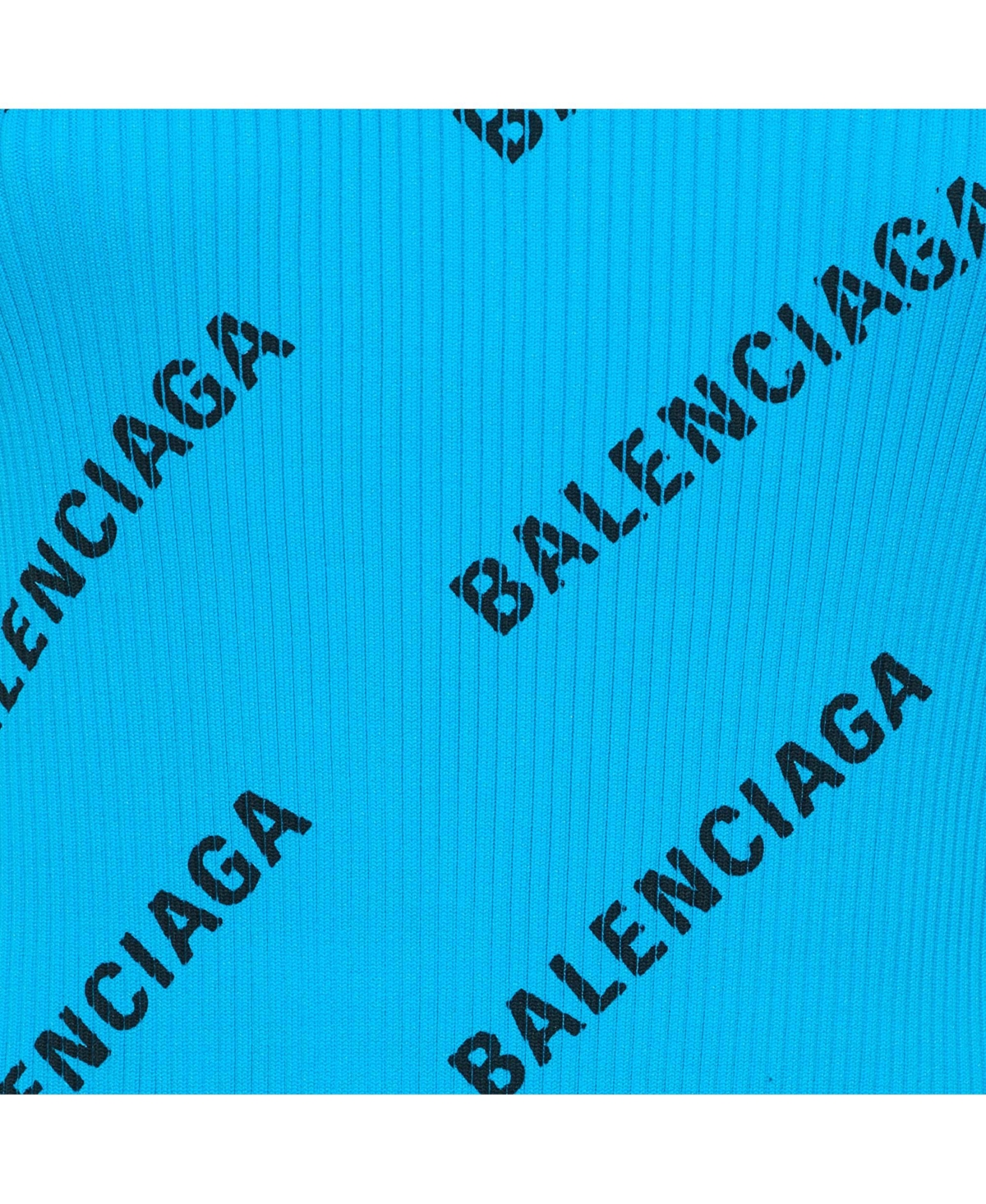 Pre-Owned Balenciaga Women's Logo Print Rib Knit Wrapped Midi Dress