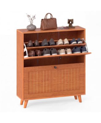 Entryway Shoe Cabinet with Adjustable Removable Shelving