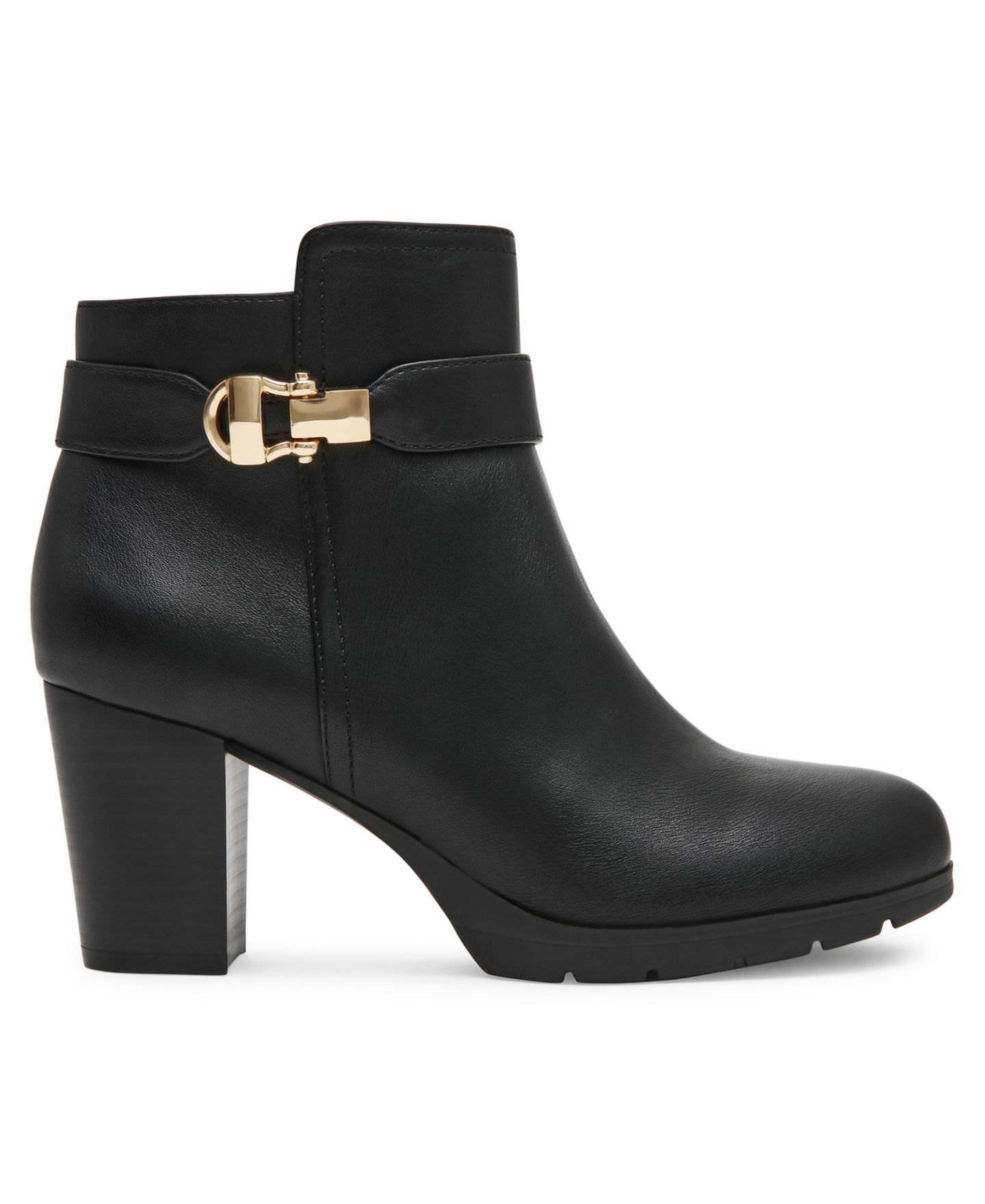 Женские ботинки Anne Klein Reins Zipper Dress Booties, цвет: Чёрный гладкий — фото 2