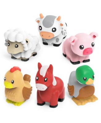 6 Pack Barnyard Mold Free Bath Toys Sealed No Hole Soft Squeezable Float Bathtub Pool
