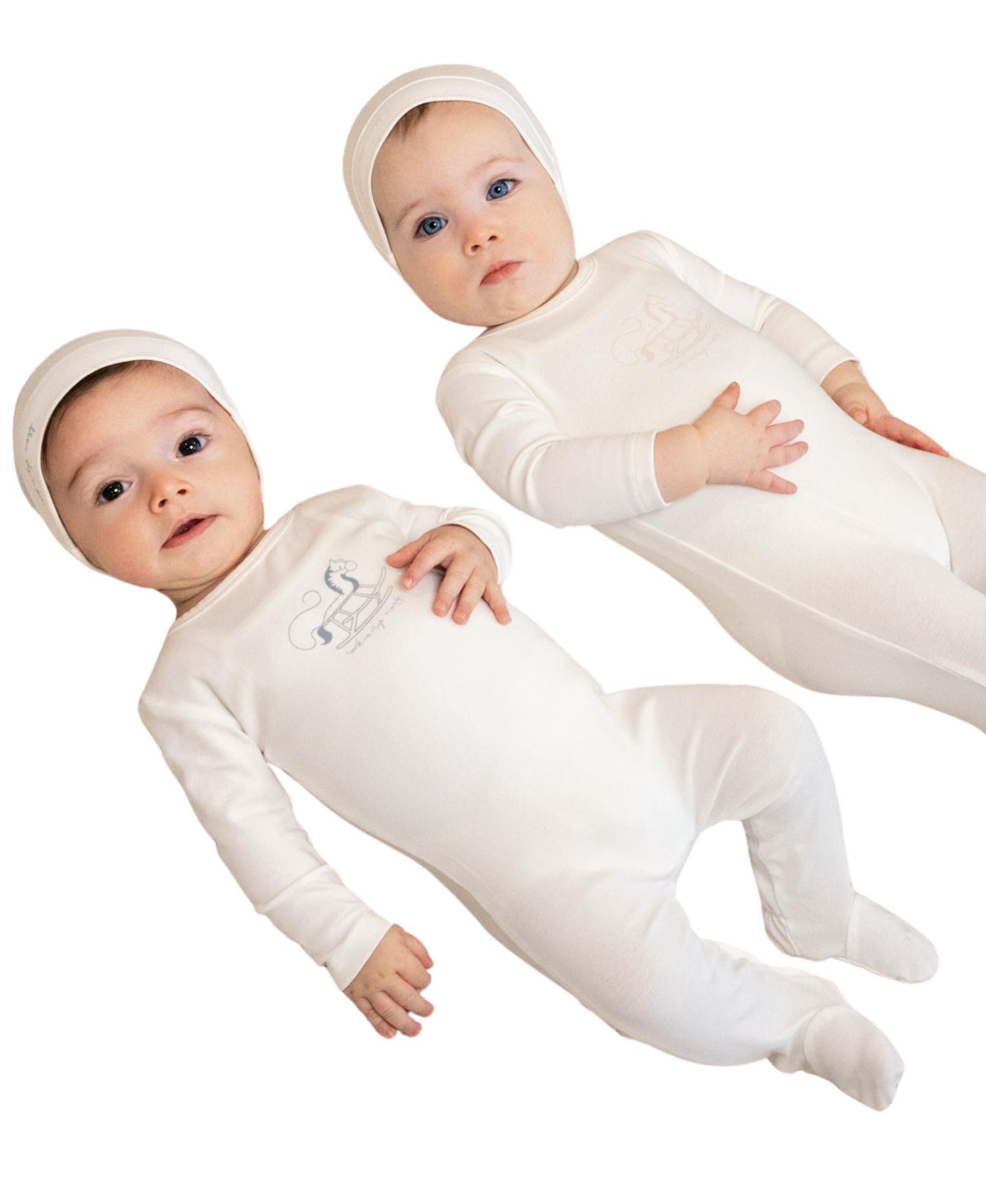 Baby Boys ( 1M to 9 M ) Rocking Horse Footie And Beanie Set