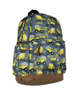 Dump Trucks 16 Inch Construction Vehicles All Over Print School Book Bag