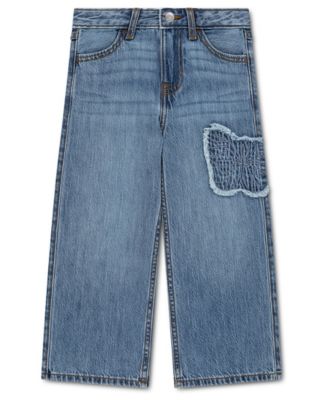 Toddler Girls' 2T-5T Butterfly Low-Rise Baggy Jeans