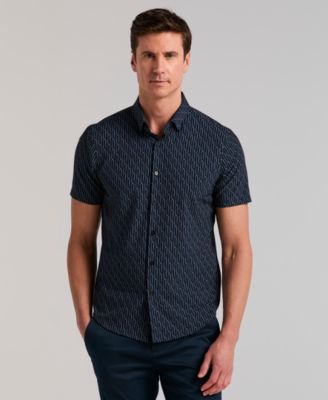 Men's Abstract Square Print Shirt