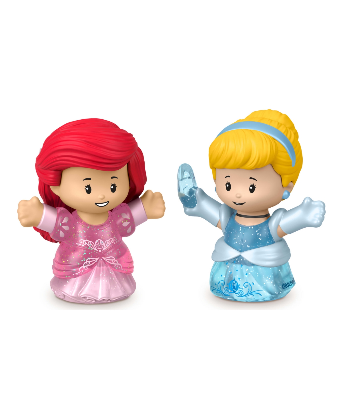 Fisher Price Disney Princess Cinderella and Ariel Shimmer & Glow Dress Shop Light-Up 2-Piece Playset, Ages 1.5+