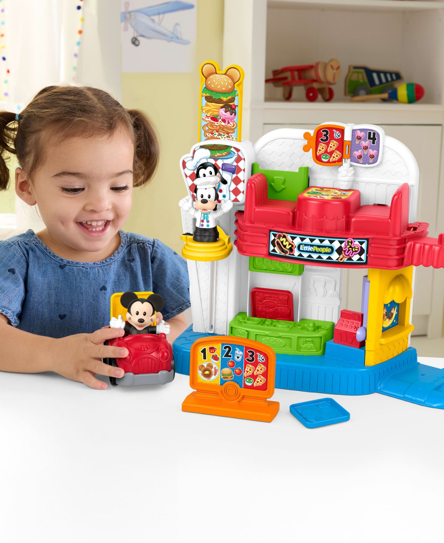 Детский игровой набор Fisher Price Mickey and Goofy Silly Sounds 7-Piece Diner Playset, Ages 1.5+ — фото 3