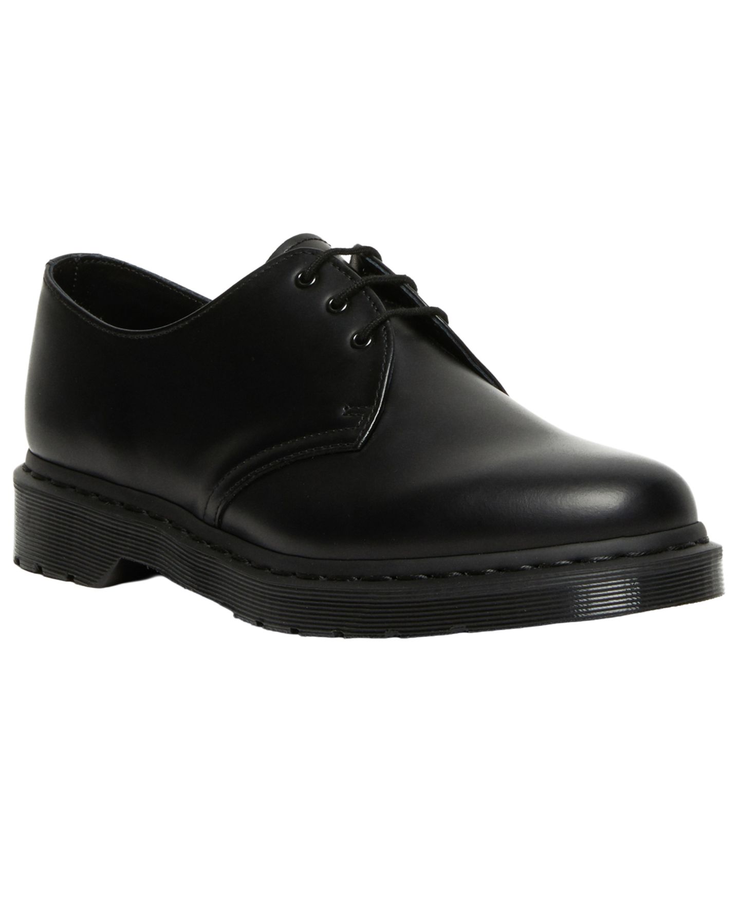Мужские туфли Dr. Martens 1461 Mono 3-Eye Leather, цвет: Чёрный — фото 1