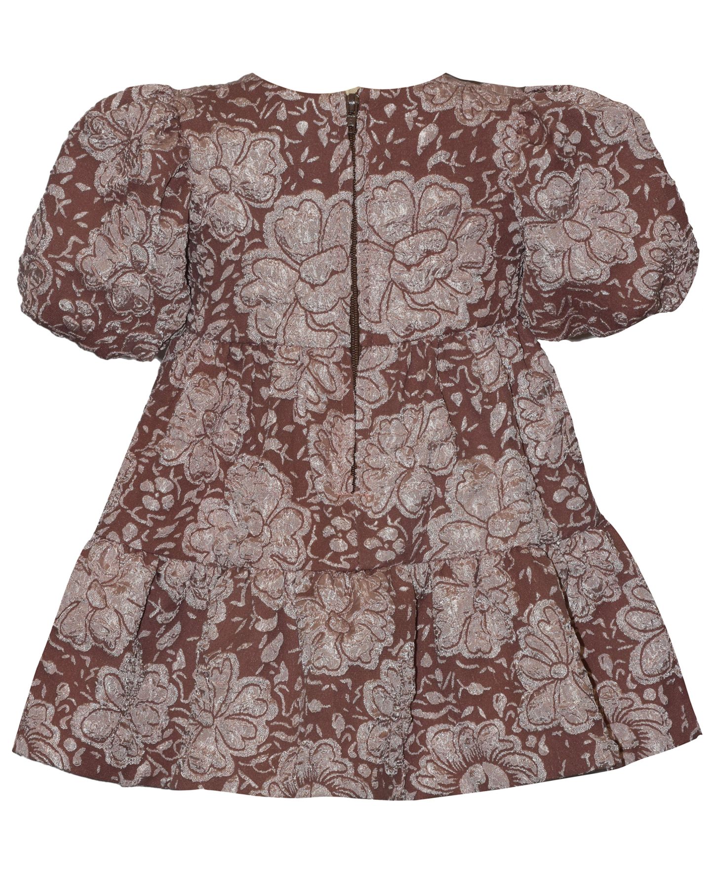 Платья Bonnie Baby Jacquard with Bow Short-Sleeve Dress with Diaper Cover, 2-Piece set для девочек-малышей, цвет: Мокко — фото 2