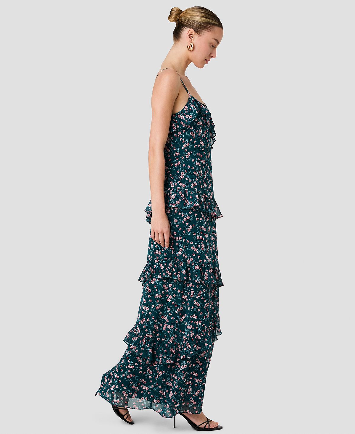 French Connection Women's Printed V-Neck Maxi Dress view 3 — MAYCSS fashion products