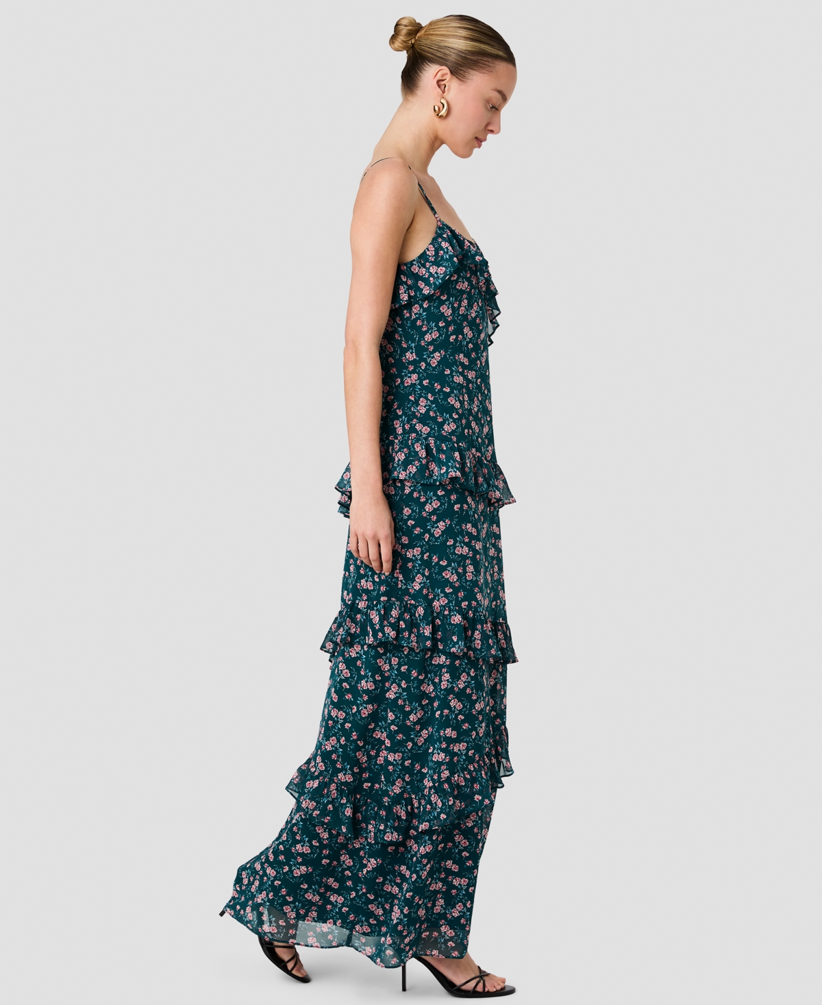 French Connection Women's Printed V-Neck Maxi Dress