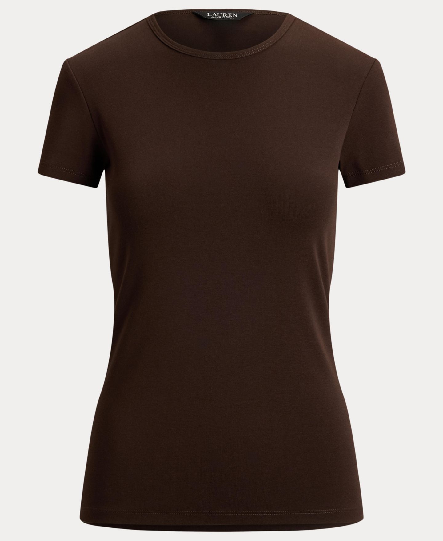 Женская футболка Lauren Ralph Lauren Stretch Knit, Regular & Petite, цвет: Коричневый — фото 4