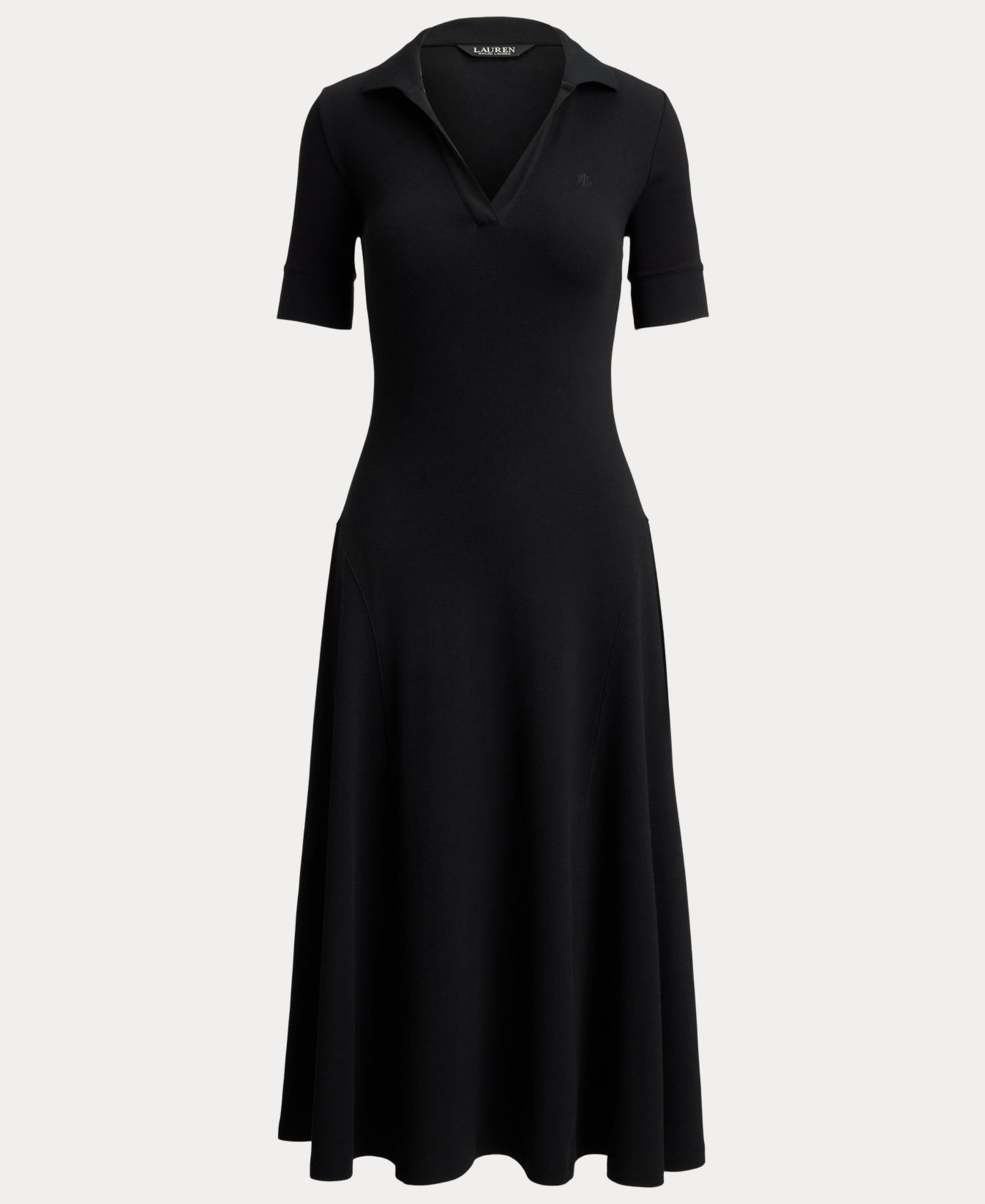 Women's Rib Knit Collared Dress