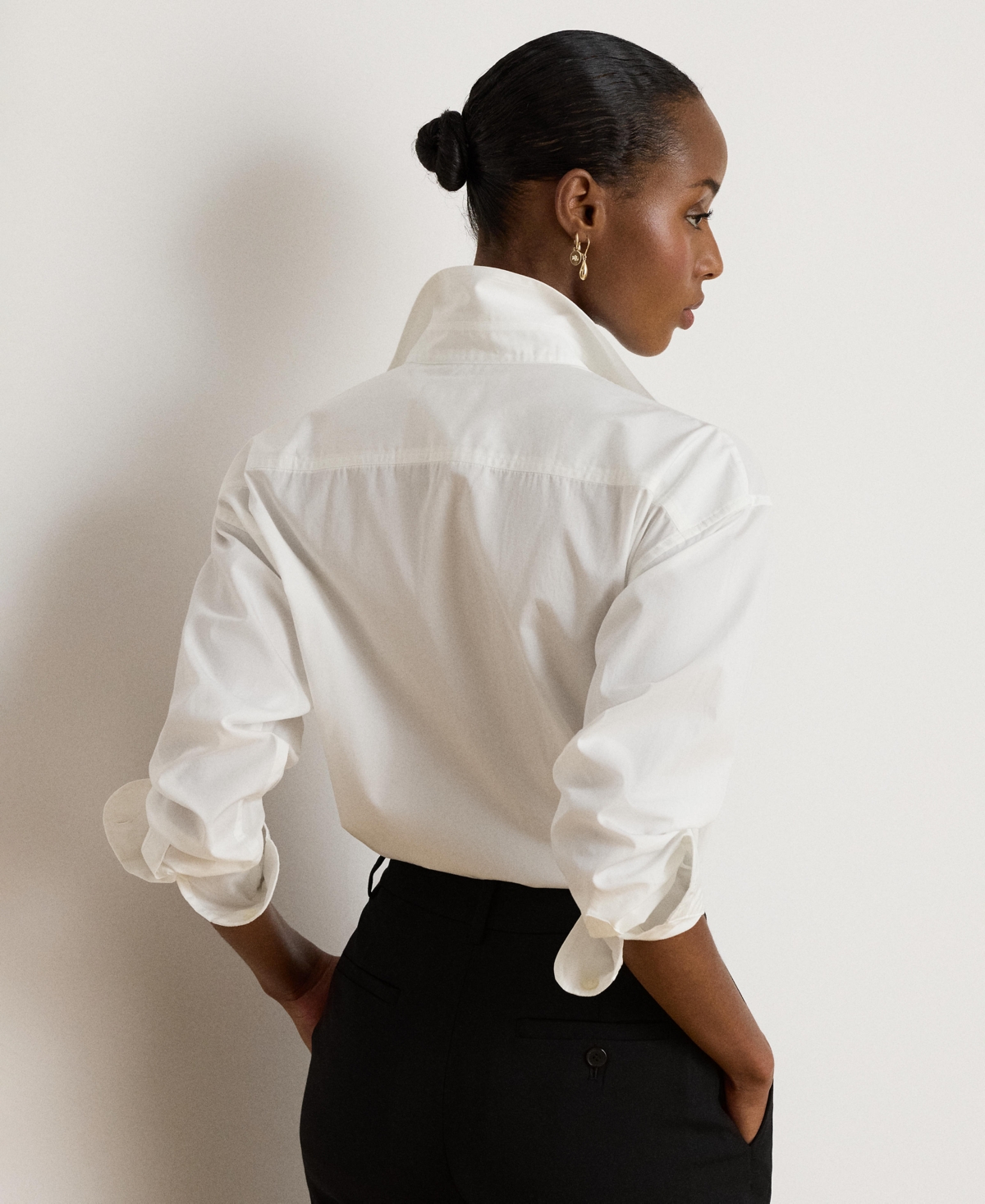 Lauren Ralph Women's Long-Sleeve Button-Front Shirt