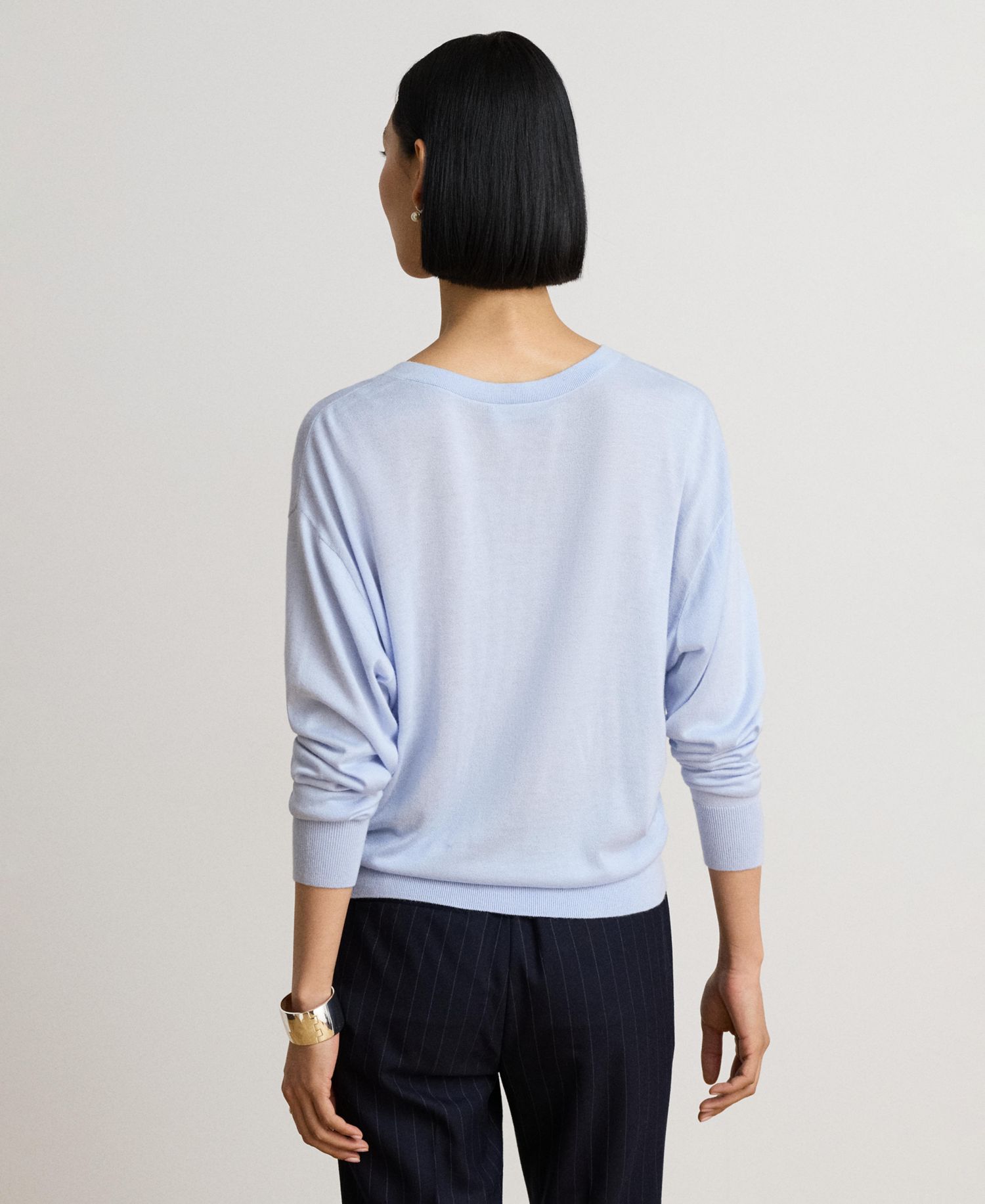 Women's Long-Sleeve V-Neck Sweater