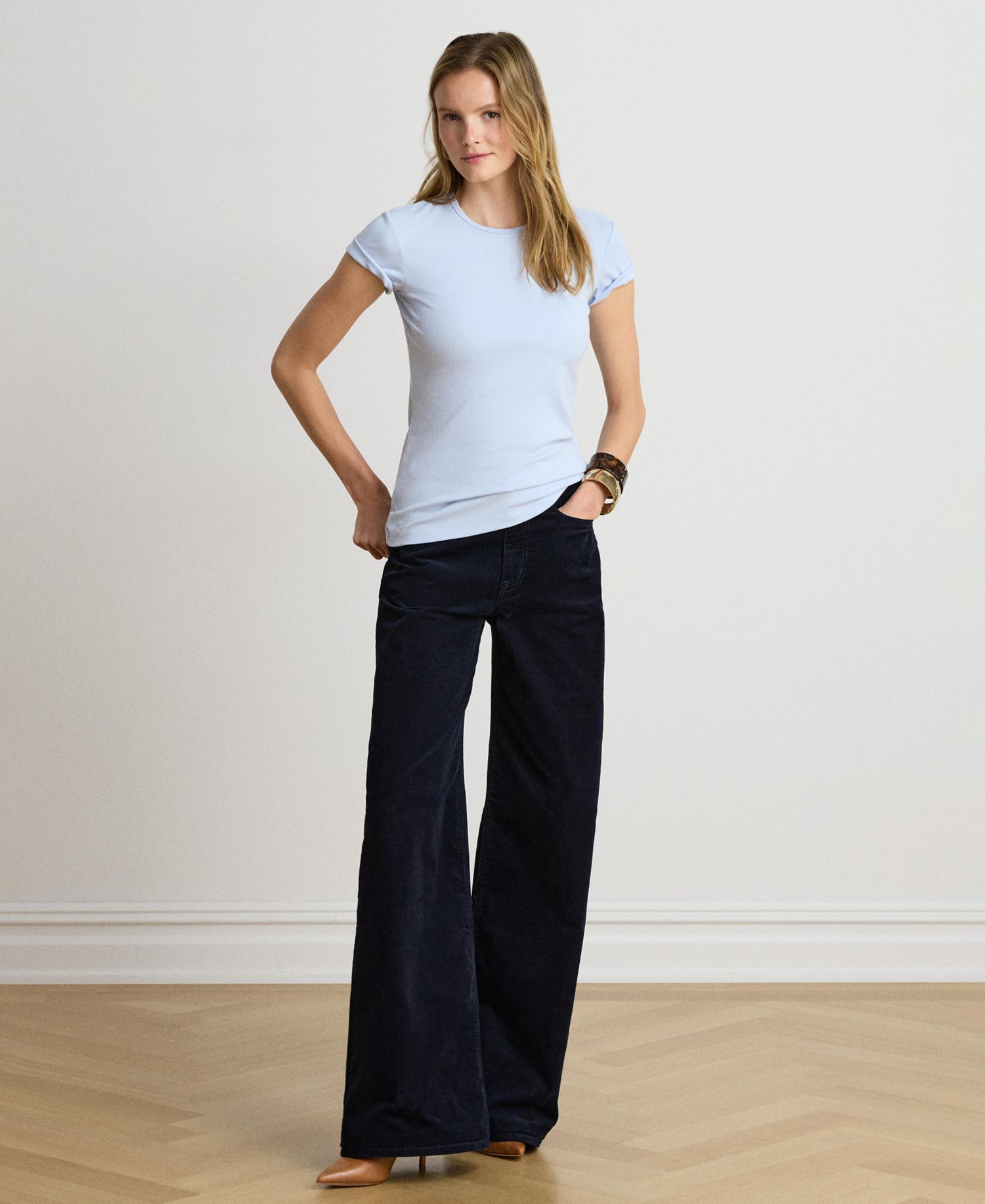 Stretch Knit T-Shirt, Regular & Petite
