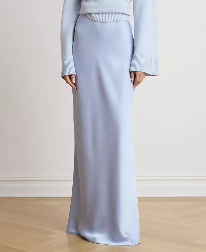Women's Satin Charmeuse Maxi Skirt - thumbnail 3