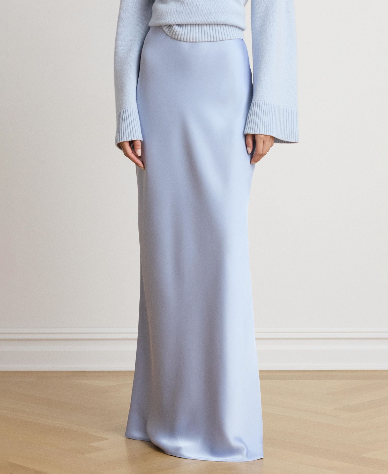 Women's Satin Charmeuse Maxi Skirt