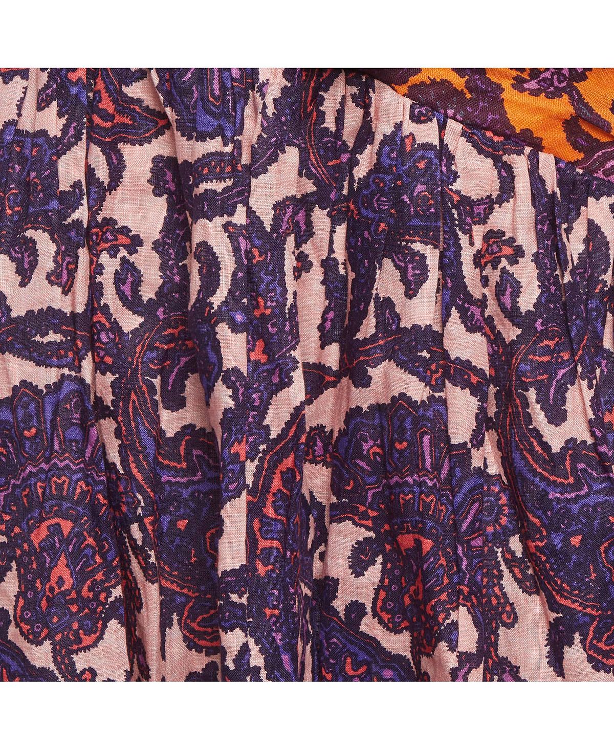Pre-Owned Zimmermann Women's Multicolor Printed Linen Bow Detail Midi Dress view 3 — MAYCSS fashion products