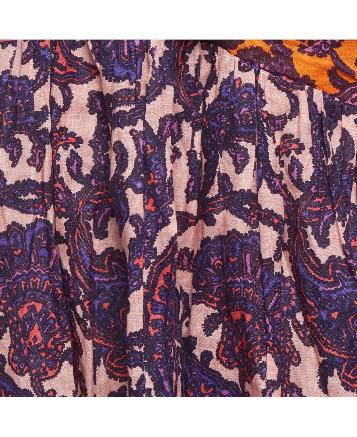 Pre-Owned Zimmermann Women's Multicolor Printed Linen Bow Detail Midi Dress