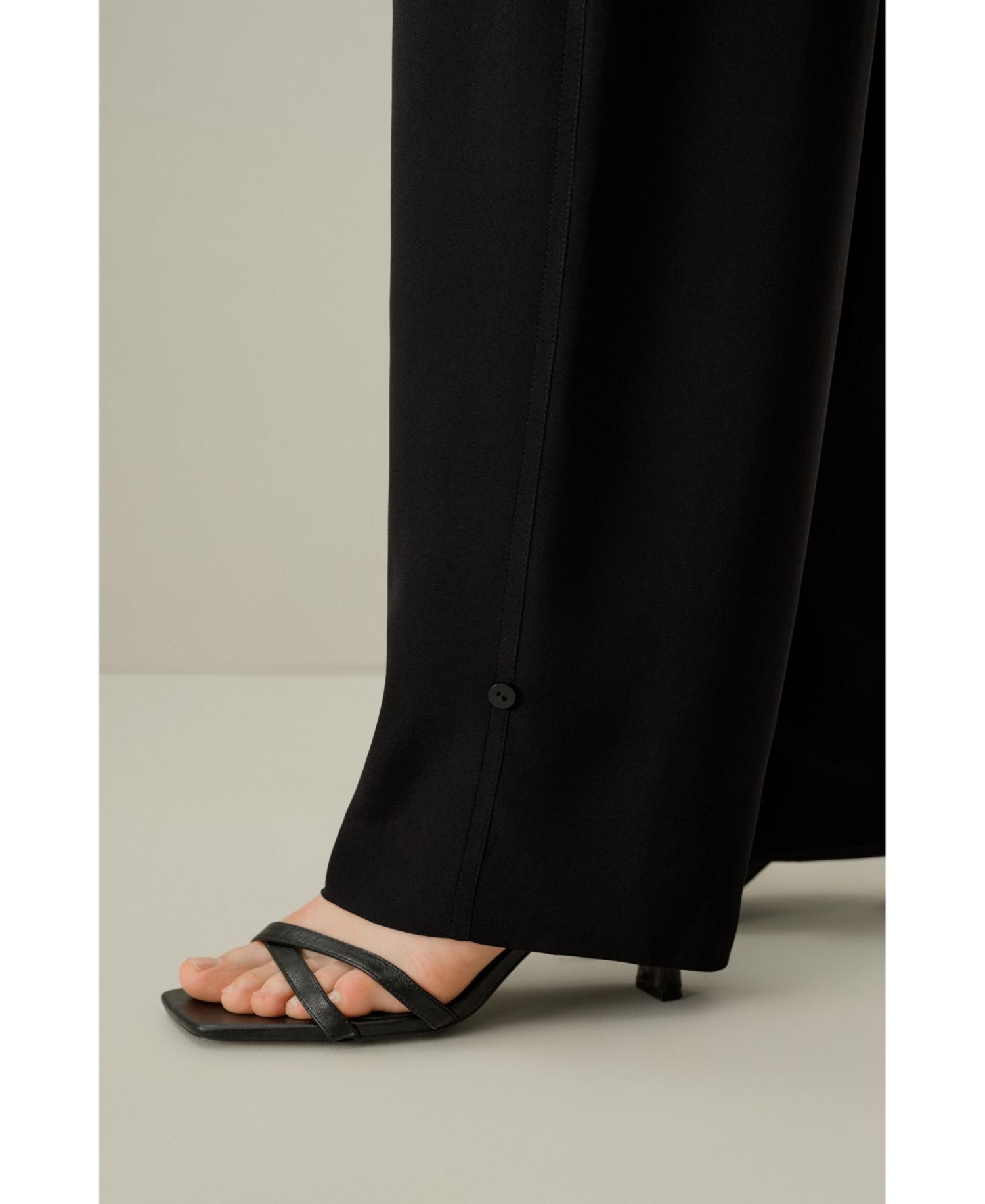 Women's Curved Seam Silk Crepe Pants