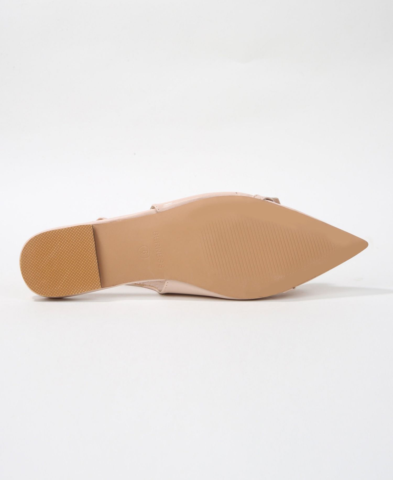 Women's Chantal Pointed Toe Slingback Flats with Elongated Buckle