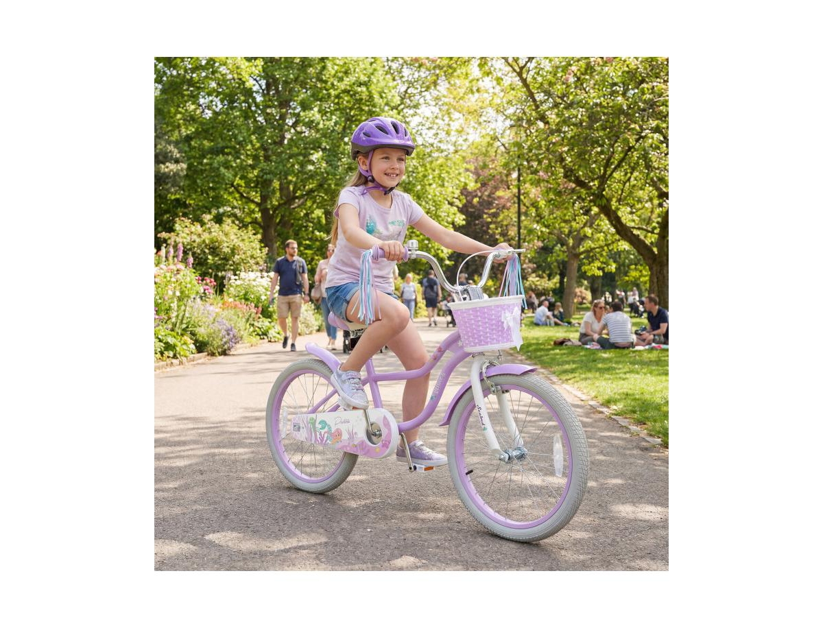 Slickblue Kids Bike Adjustable Princess Theme with Basket & Streamers