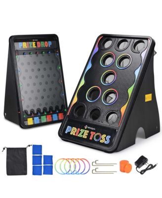Bean Bag Toss Game and Medium Prize Drop w/ LED Light for Carnival School
