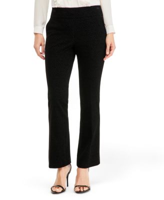 Women's High-Waisted Velvet Herringbone Bootcut Pants