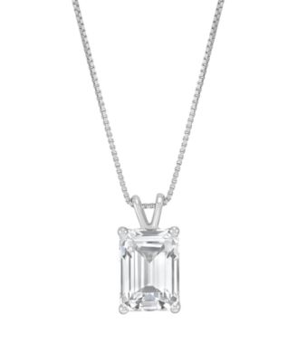 IGI Certified Lab-Grown Diamond Solitaire Pendant Necklace (2 ct. t.w.) in 14k White Gold