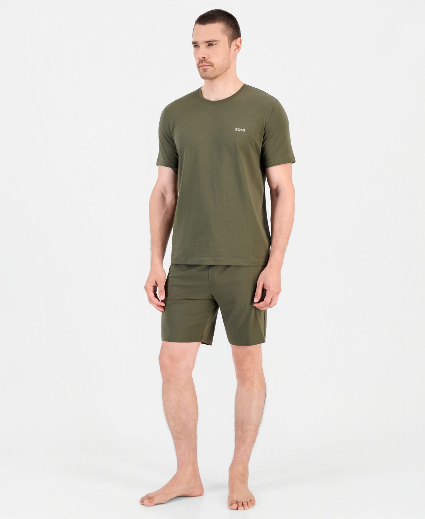 Мужская футболка BOSS by Hugo Boss Mix & Match Crewneck Short-Sleeve Cotton, цвет: Зелёный — фото 2
