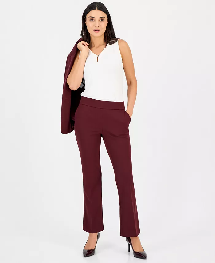 Petite Pull-On Straight-Leg Pants - thumbnail 7