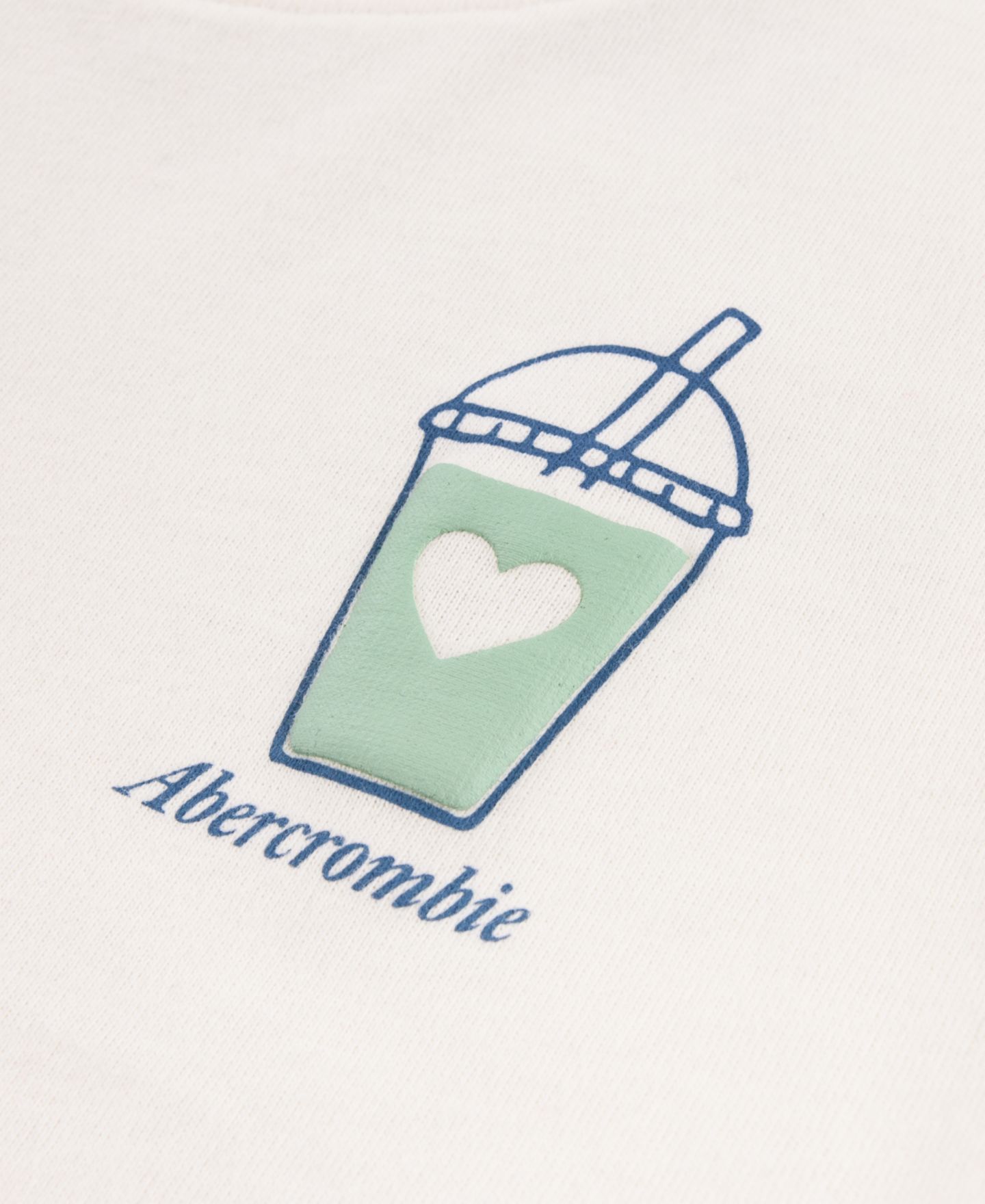 Детская футболка abercrombie kids Matcha с коротким рукавом, 5-16, цвет: Молочный белый — фото 7