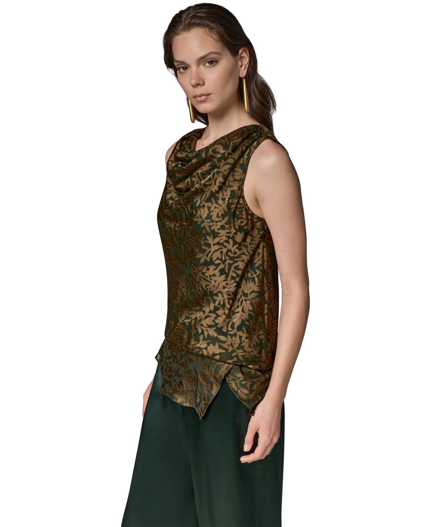 Women's Floral Vine Sleeveless Top
