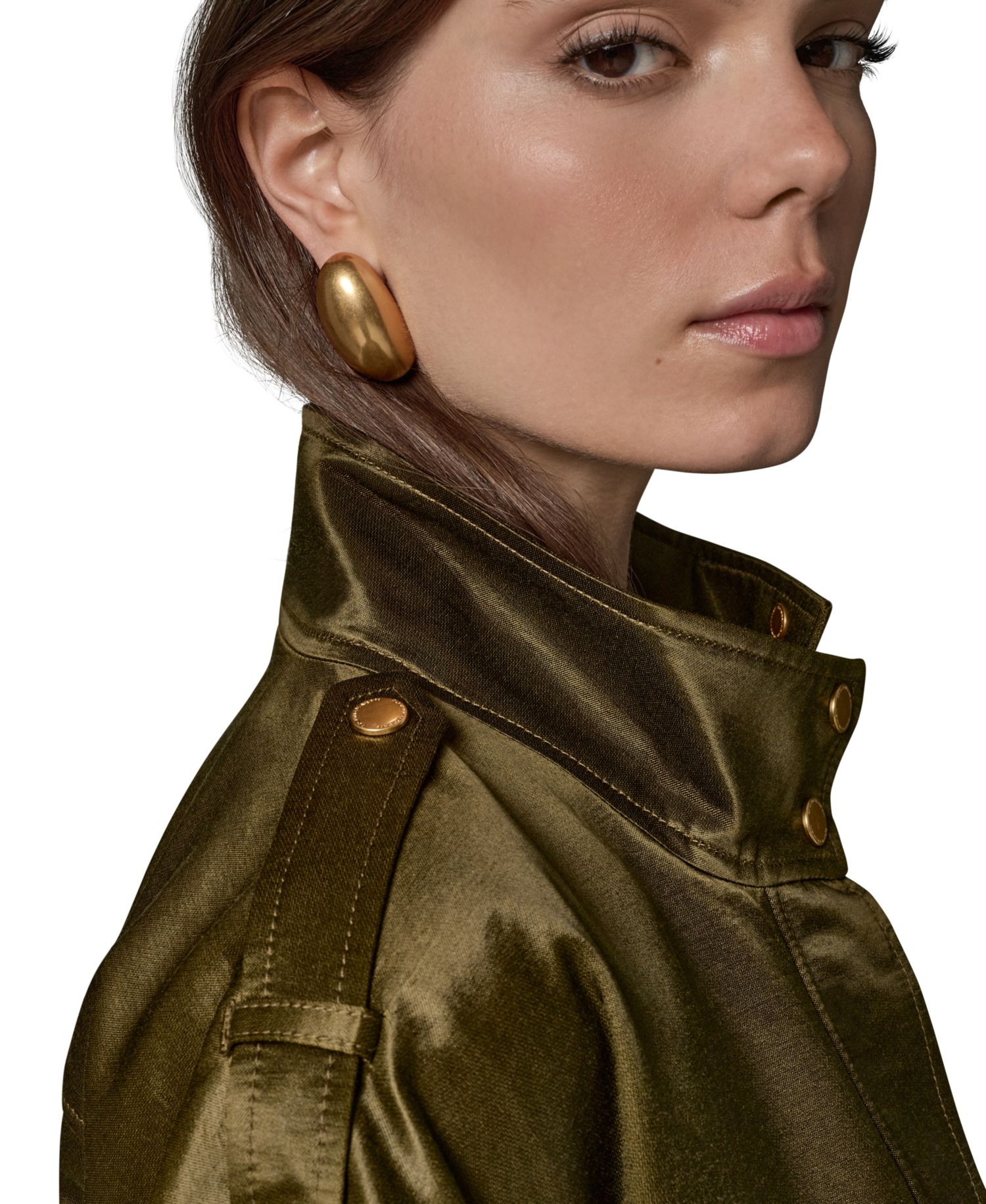 Women's Glazed Cotton Zip-Front Jacket