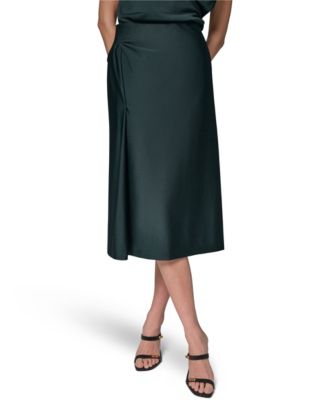Women's Sheen Ponte Midi Pencil Skirt