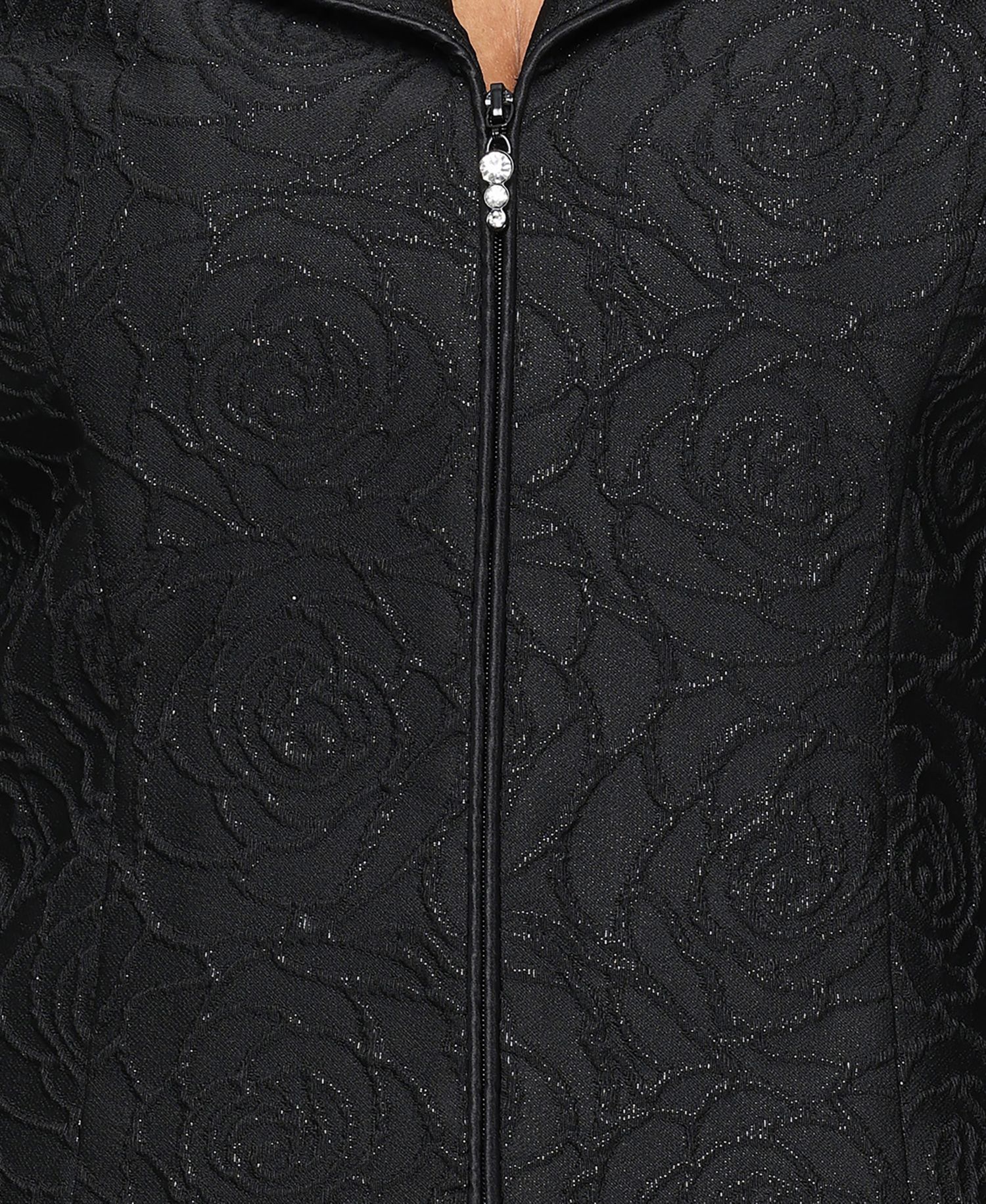 Women's Textured Jacquard Zip Jacket